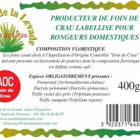 Sachet de foin de Crau de 400g (x12 + 1 gratuit)