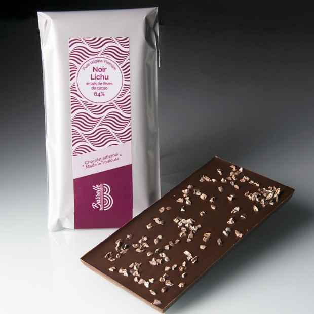 Chocolat noir Lichu 64 % - Fèves de cacao
